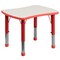 Emma and Oliver 21.875"W x 26.625"L Rectangular Plastic Height Adjustable Activity Table